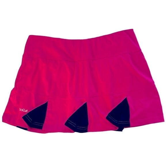 Bolle Pleated Skirt Skort Tennis Golf Pickleball Pink & Black Women’s Size Large - Picture 3 of 8